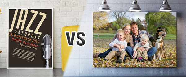 What’s the difference between canvas and poster photo prints?