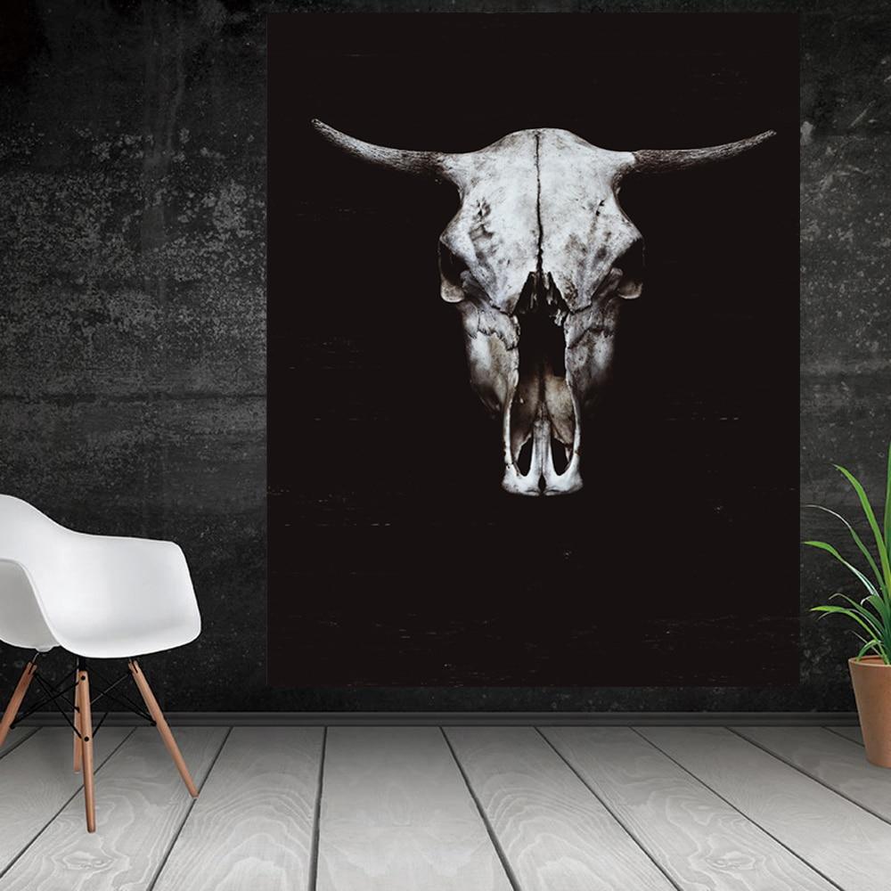 Canvas - Cow Skull