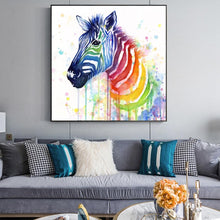 Load image into Gallery viewer, Canvas - Rainbow Zebra
