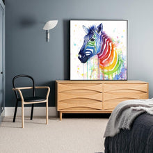 Load image into Gallery viewer, Canvas - Rainbow Zebra
