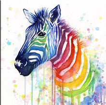 Load image into Gallery viewer, Canvas - Rainbow Zebra
