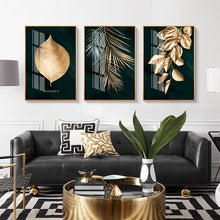 Load image into Gallery viewer, Canvas - Gold Leaves
