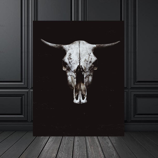 Canvas - Cow Skull