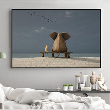Load image into Gallery viewer, Canvas - Dog &amp; Elephant
