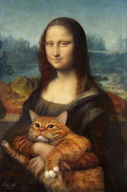 Canvas - Mona Lisa with Cat