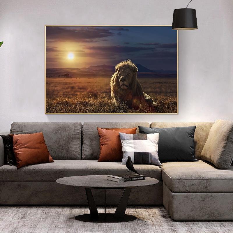 Canvas - Lion Sunrise