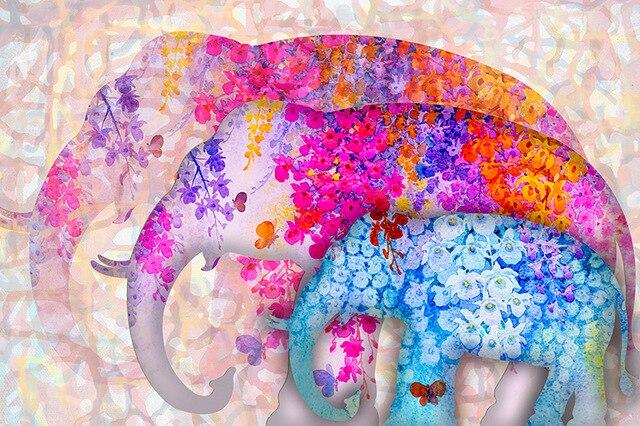 Canvas - Colorful Elephant