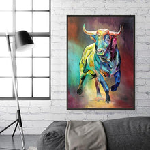 Load image into Gallery viewer, Canvas - Colorfull Bull
