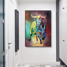 Load image into Gallery viewer, Canvas - Colorfull Bull
