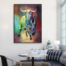 Load image into Gallery viewer, Canvas - Colorfull Bull
